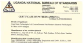 UZUZI-UNBS Single phase certificate